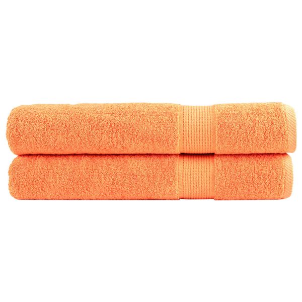 vidaXL Prémiové uteráky do sauny SOLUND 2ks oranžová 80x200cm 600 g/m2