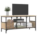 vidaXL TV skrinka dub sonoma 100x35x45 cm spracované drevo a železo