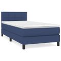 vidaXL Boxspring posteľ s matracom modrá 100x200 cm látka