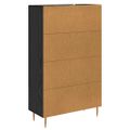 vidaXL Highboard Čierny dub 69,5 x 31 x 115 cm Kompozitné drevo