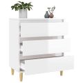 vidaXL Komoda vysoký lesk biela 60x35x70 cm spracované drevo