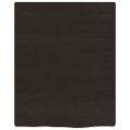 vidaXL Kúpeľňová doska tmavohnedá 40x50x(2-4) cm ošetrený masív