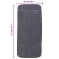 vidaXL Plážové uteráky 6 ks antracitové 60x135 cm látka 400 GSM