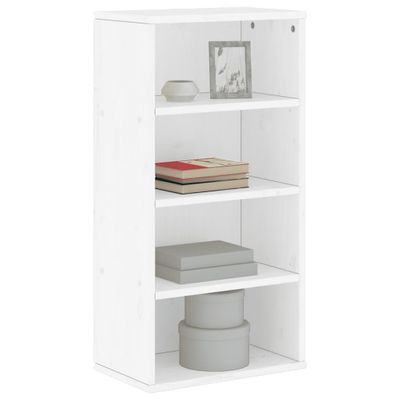 VidaXL Bočná skrinka "ODDA" Biela 40x24x79 cm Masív Borovica