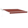 vidaXL Sklopná markíza Oranžová a hnedá 300 x 250 cm Polyester