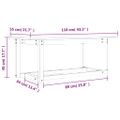 vidaXL Konferenčný stolík sivý 110x55x45 cm borovicový masív