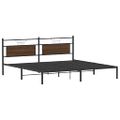 VidaXL Rám postele bez matraca Dub hnedý 200x200 cm Konštrukcia dreva