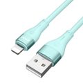 Kábel BWOO Minimalist Silicone 3A X280L USB-A na Lightning zelený
