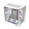 Počítačová skriňa Darflash FT350 + 5 ventilátorov aRGB (biela)