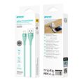 Kábel BWOO Minimalist Silicone 3A X280L USB-A na Lightning zelený