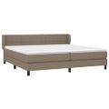 vidaXL Boxspring posteľ s matracom sivohnedý 200x200 cm látka