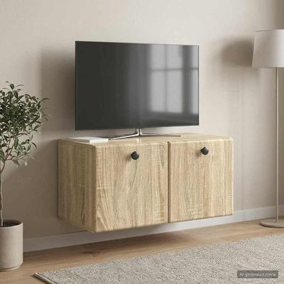 vidaXL Nástenná TV skrinka 59,5 x 31 x 30 cm Dub sonoma