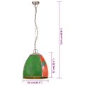 vidaXL Industriálna okrúhla závesná lampa 25 W farebná 42 cm E27