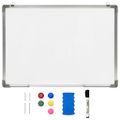 vidaXL Magnetická tabuľa stierateľná za sucha biela 90x60 cm oceľ