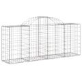 vidaXL Oblúkové gabionové koše 25 ks 200x50x80/100 cm pozink. železo