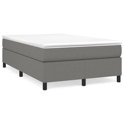 vidaXL Boxspring posteľ s matracom, tmavosivá 120x190 cm, látka