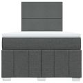 vidaXL Boxspring posteľ s matracom, tmavosivá 120x190 cm, látka