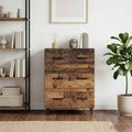 vidaXL Zásuvkový kabinet Staré drevo 66 x 34,5 x 89,5 cm