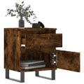 vidaXL Nočné stolíky 2 ks dymový dub 40x35x50 cm kompozitné drevo