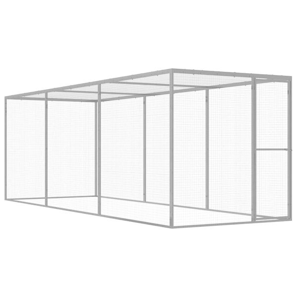 vidaXL Klietka pre mačky 4,5x1,5x1,5 m, pozinkovaná oceľ