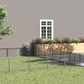 vidaXL Koterec pre psov strieborný 60 m² oceľ