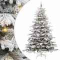 vidaXL Umelý Sklápací Vianočný Stromček Biela 240 cm PE a PVC