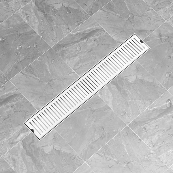 vidaXL Sprchový odtok s vetracími otvormi 83x14 cm nehrdzavejúca oceľ