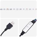 vidaXL Ottoman posteľ s matracom a LED Tmavohnedá 120 x 190 cm Látka