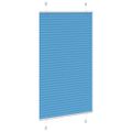 vidaXL Plisovaná roleta modrá 75x100 cm Šírka látky 74,4 cm Polyester
