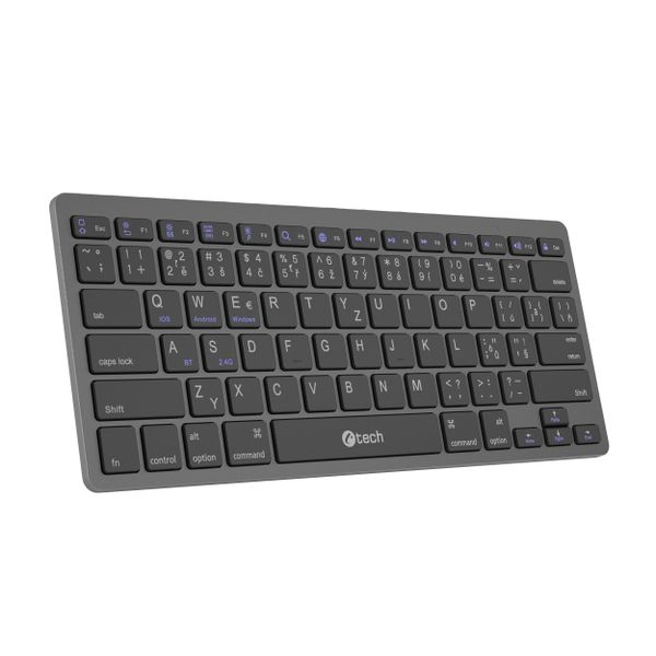 Klávesnice C-TECH KB-120S Dual mode, bezdrátová,