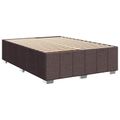 vidaXL Posteľ boxspring s matracom Tmavohnedá 140 x 200 cm Látka