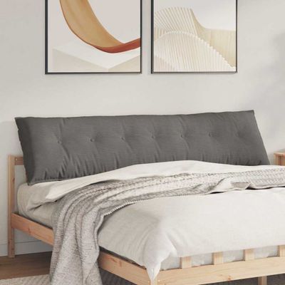 vidaXL Poduška na chrbát Svetlosivá 200 x 50 cm Kordúrová tkanina