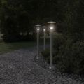 vidaXL Vonkajšia stojaca lampa strieborná 100 cm nehrdzavejúca oceľ