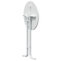 vidaXL Barový stôl biely Ø70x110 cm kompozitné drevo a oceľ