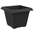 vidaXL Kvetináče 6 ks Čierna Plast