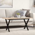 vidaXL Konferenčný stolík v tvare X 100x50x45 cm borovica a oceľ