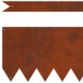 vidaXL Obrubník trávnika 50 ks 100 x 0.05 x 20 cm Hrdzavý