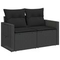 vidaXL Sada pohoviek 6 ks Čierna Poly ratan a oceľ