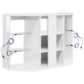 vidaXL Rohový LED TV kabinet 100x40x68cm Vysoko lesklá biela