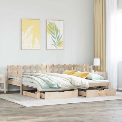 vidaXL Rozkladacia denná posteľ s matracmi bez matraca 90x200 cm