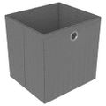vidaXL Polica s boxmi s dizajnom 6 kociek sivá 103x30x72,5 cm látka