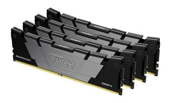 KINGSTON FURY Renegade 64GB DDR4 3600MT/s / CL16 / DIMM / Black / Kit 4x 16GB Operacní pamet, DDR4, 64GB (4× 16GB kit), 3600MHz, DIMM, CL16, XMP, cerná