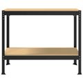 vidaXL Pracovný stôl Čierny 115 x 55 x 91 cm Spracované drevo a kov