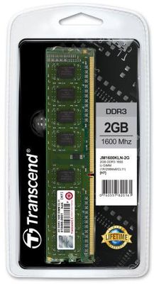 Transcend pamäť 2GB DDR3-1600 U-DIMM (JetRam) 1Rx8 CL11
