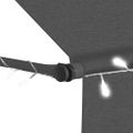 vidaXL Ručne zaťahovacia markíza s LED 400 cm, antracitová