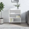 vidaXL Komoda lesklá biela 57x35x70 cm kompozitné drevo