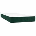 vidaXL Posteľný rám boxsping s matracom tmavozelený 80x200 cm zamat