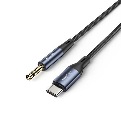 YESIDO AUDIO KÁBEL YAU36 TYPE-C/3,5mm AUX MALE 1M ČIERNY