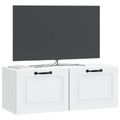 vidaXL Nástenná TV skrinka Biela 78,5 x 31 x 30 cm Kompozitné drevo