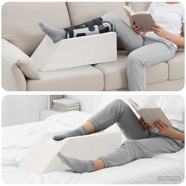 vidaXL Vankúš na nohy Jednofarebný Biela 68 x 25 x 21,5 cm PU pena